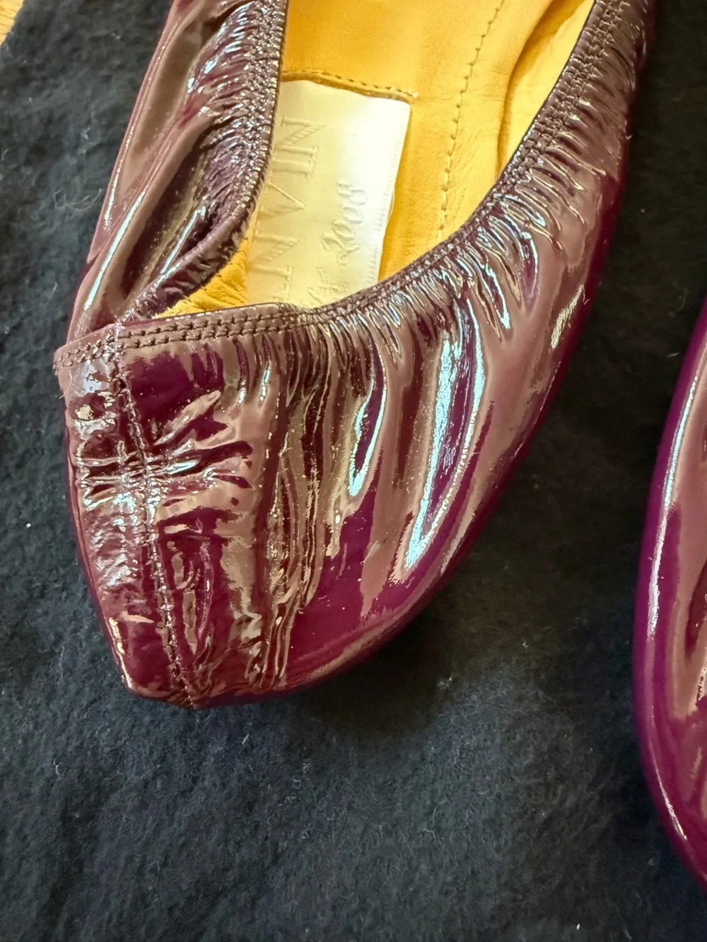 NWT Lanvin Purple Patent Ballet Flats